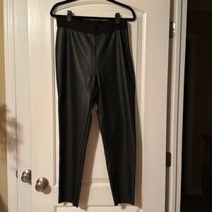 Gorgeous black leather look leggings/straight legged fitted pants